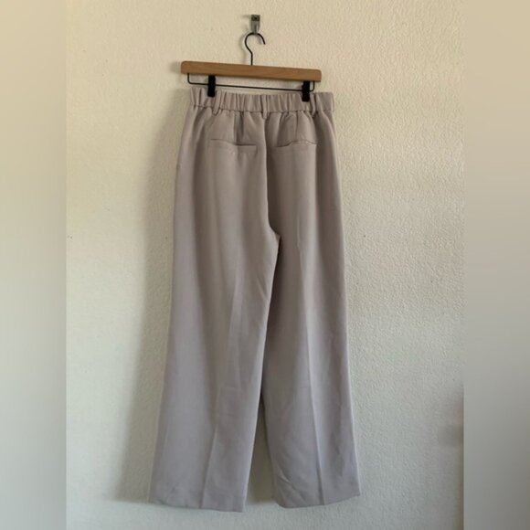 Bylt Midtown Wide Leg Pants Black Tailored High Rise Pleated Knit Women’s Size M - Picture 2 of 16